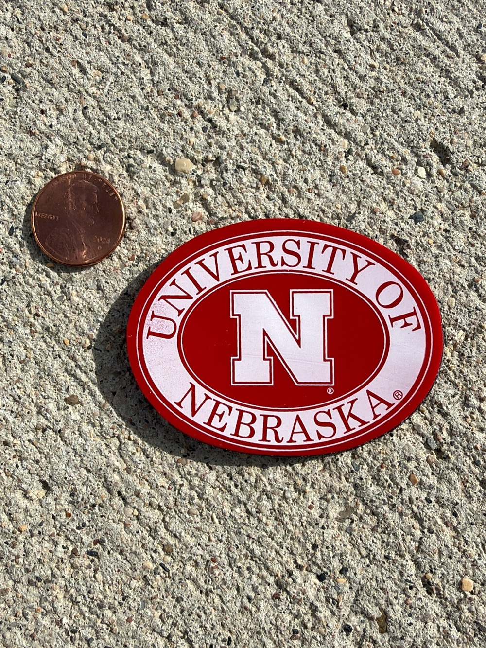 University of Nebraska Huskers Red Oval Logo Magnet